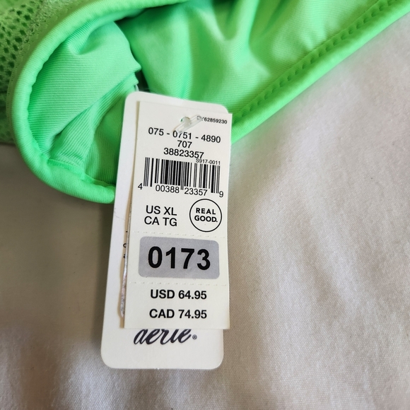 Aerie One Piece Swimsuit Neon Green Lace With Lining New With Tags Resort - Picture 3 of 9
